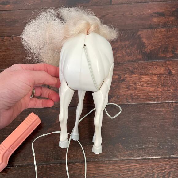 Blue Box Horse Barbie Doll 1980s Toy White Galloping Pony Not Working READ - Picture 8 of 8